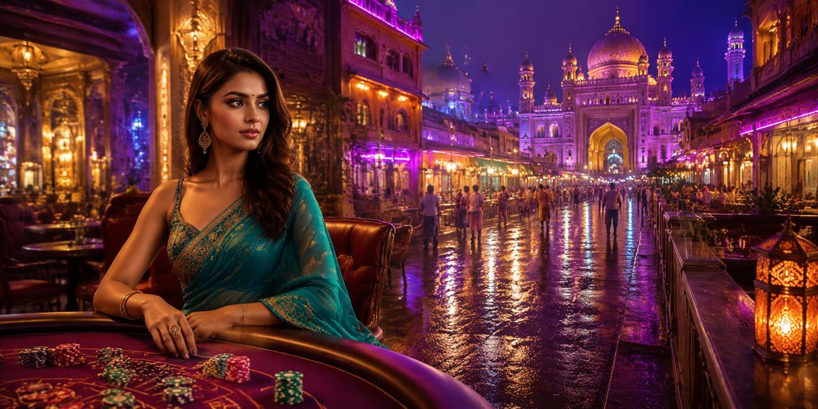 Casino entertainment in traditional Indian attire showing vibrant lifestyle